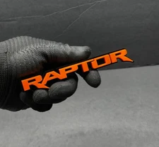 Custom Text Dinosaur Raptor 3D Acrylic Car Emblem Badge Logo Truck 4x4 SUV