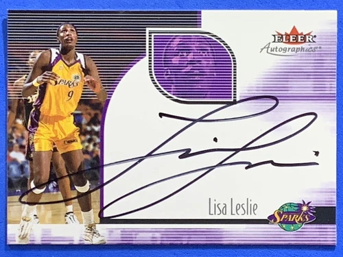 Lisa Leslie 2001 Fleer Tradition WNBA Autographics On Card Auto Sparks