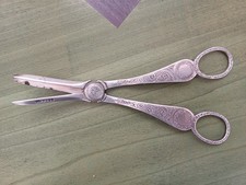Grape scissors, shears, cutters, antique plated silver colour