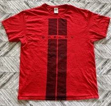 VTG Shelby T-Shirt Mens XL Red Cars Outdoor Tires Y2K Muscle Delta Tag Auto Logo