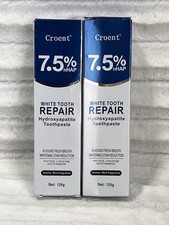 2 Lot 7.5 nHAP White Tooth Repair Hydroxyapatite Toothpaste Mint