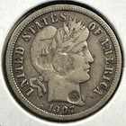 1907 10C Barber Dime (88530)