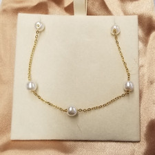 Louise Carter Laney Pearl Bracelet 7"+2.5"