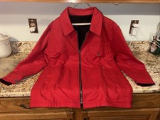 VTG NEW: Marlboro Men's Wool Reversible Red  Black Zip-Up AMPLE SMALL