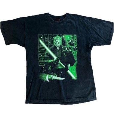 Vintage 1999 Star Wars Episode 1 Darth Maul T Shirt XL Green Sith VTG