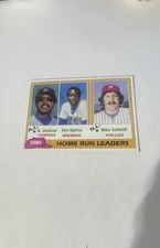 1981 Topps - League Leaders Reggie Jackson, Mike Schmidt, Ben Oglivie #2 B3