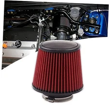 RYANSTAR 76mm High Flow Round Tapered Cone Closed-Top Cool Air Filter Cleaner 3"