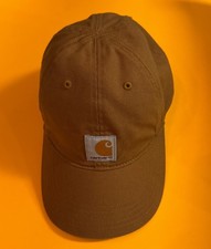 Carhartt Strapback Cap Hat Biege Canvas Trucker Workwear Youth OSFA Cool Cap 