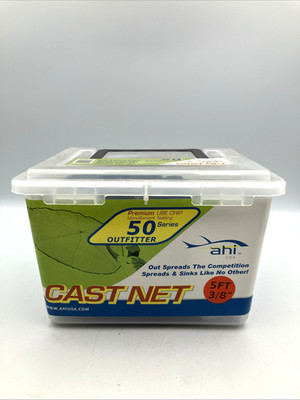 Ahi CN56 5 Ft 3/8'' Steel Cast Net Ube Chip Monofilament Netting