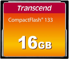 Transcend 16GB Compactflash 133 Memory Card (CF Card) up to 50/20 Mb/S, Supports
