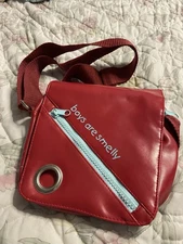 DAVID & GOLIATH Red Faux Leather Crossbody Bag