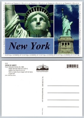 2008 Statue of Liberty New York City Landmark Photo Postcard Manhattan