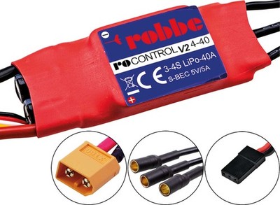 Robbe RO-CONTROL 4-40 V2 3-4S -40A 5V/3A BEC brushless Regler