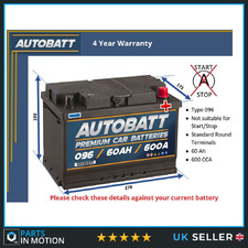 Battery fits AUDI Q2 Q3 A2 A1 A4 Allroad S5 TT A5 Q5 S1 RS3 096 600A New