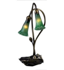 Meyda Tiffany 13481 Stained Glass / Tiffany Desk Lamp - Green