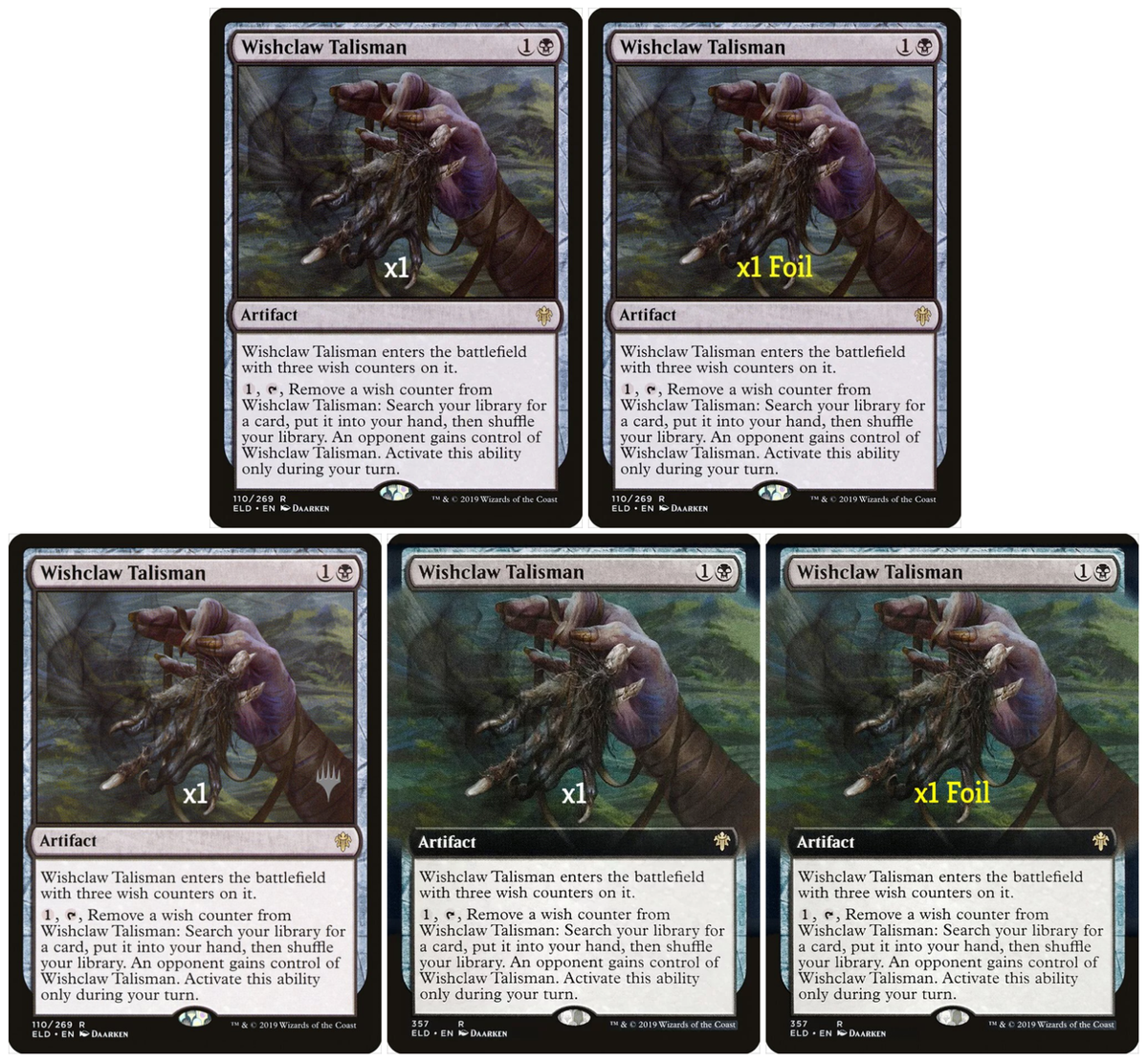 MTG Throne of Eldraine ELD Wishclaw Talisman MINT (SELECT) | eBay