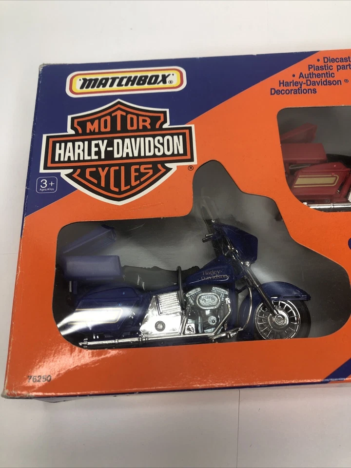 Caixa de fósforos Harley Davidson 1992 motor fundido Hog Riders bicicletas de turismo nova na caixa - Imagem 2 de 4