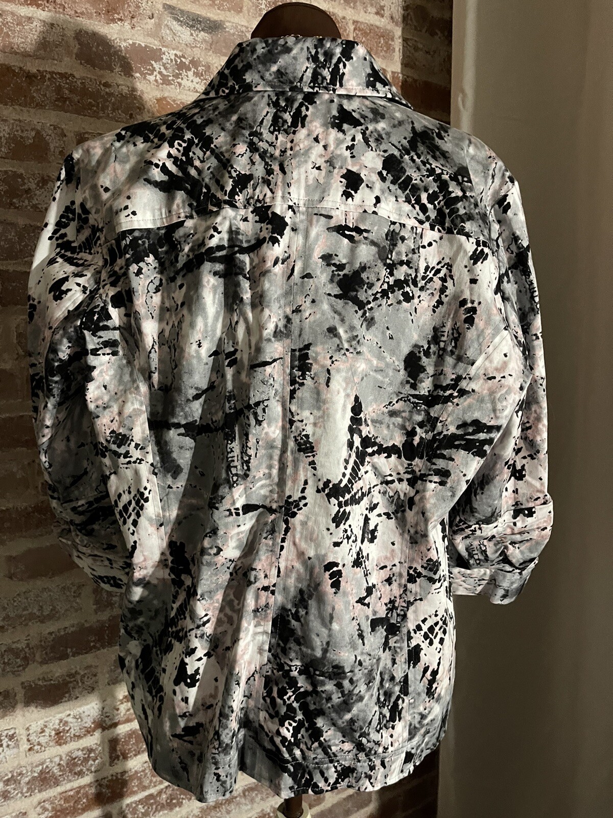 Chico's Colorful Modern Artsy Basic Open Jacket F… - image 3