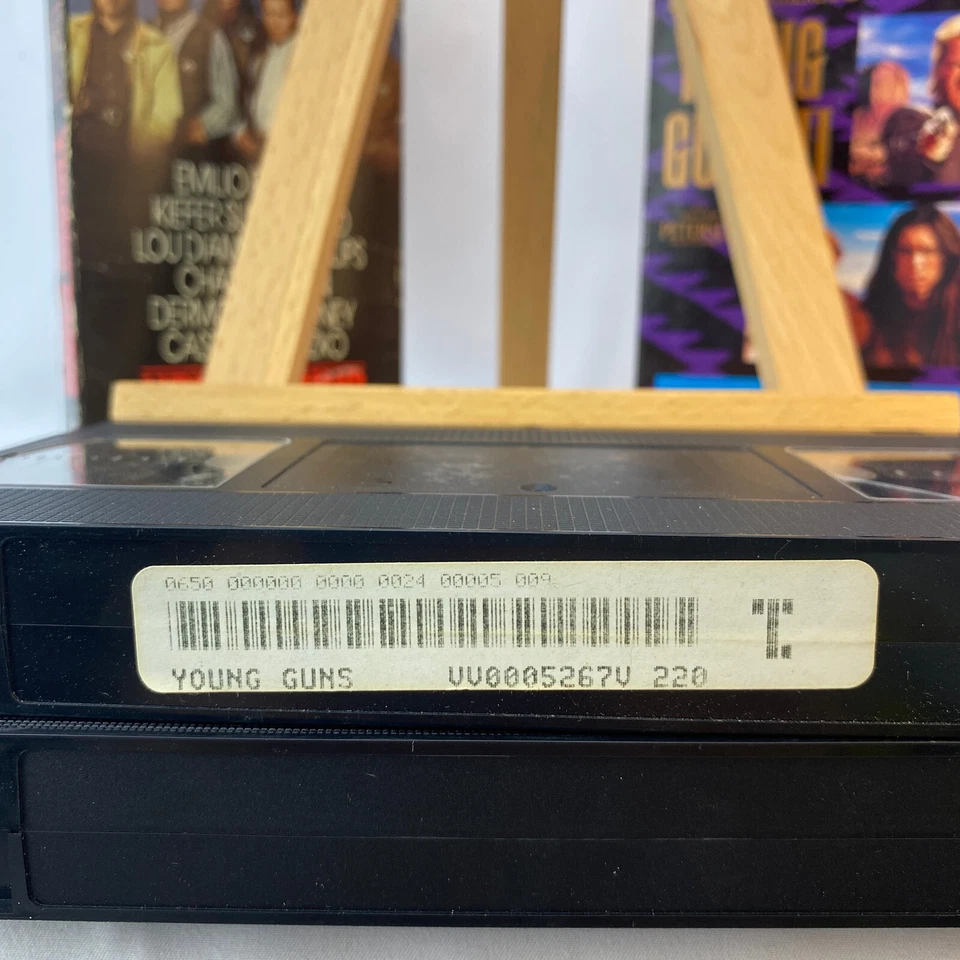 Young Guns & Young Guns II VHS Video Lot - Emilio Estevez & Kiefer Sutherland Foto 4 de 4