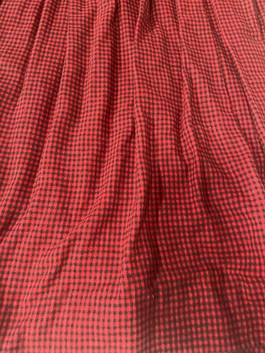 Vintage Ruth Of Carolina gingham Dress Girls 6 usa red black check bow - Picture 2 of 8