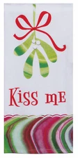 Set of 2 Christmas Tranquility KISS ME Terry Kitchen Towels by Kay Dee Designs