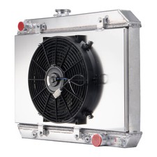 4-Row Aluminum Radiator+Fan Shroud For 1965~1967 Pontiac LeMans Tempest GTO 5.3L