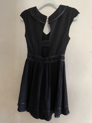 anthropologie elevenses womens Size 0 black romper dress | eBay
