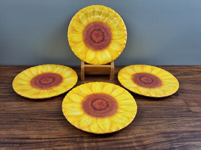 Williams Sonoma Melamine Sunflower Shaped Salad Plates Set of  Textured