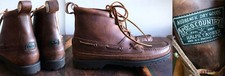 VTG POLO COUNTRY RALPH LAUREN TAN BROWN WAX LEATHER BOOTS SHOES MARKED 8.5 EUC