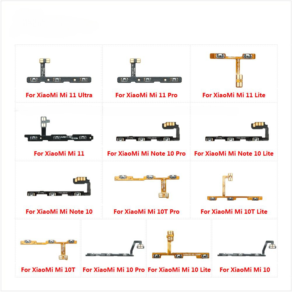 Power ON OFF Key Volume Button Cable For XiaoMi Mi 11 Note 10 10T