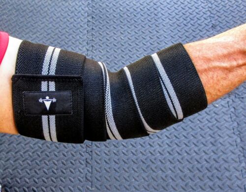Elastischer Ellbogen Wrap Arm Unterstützung Ärmel Halterung Griff Riemen Fitnessstudio Power Gewichtheben - Bild 39 von 41