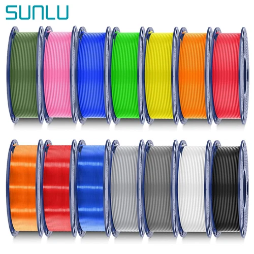 SUNLU PLA PETG PLA+ SILK TPU ASA Filament 3D-Drucker 1,75mm 1KG/0.9KG Schwarz