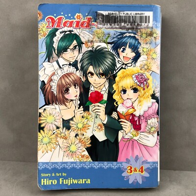 Shojo Beat Maid-sama! Vol 3-4 English Manga 2-in-1 Omnibus Ex-Library Rare OOP