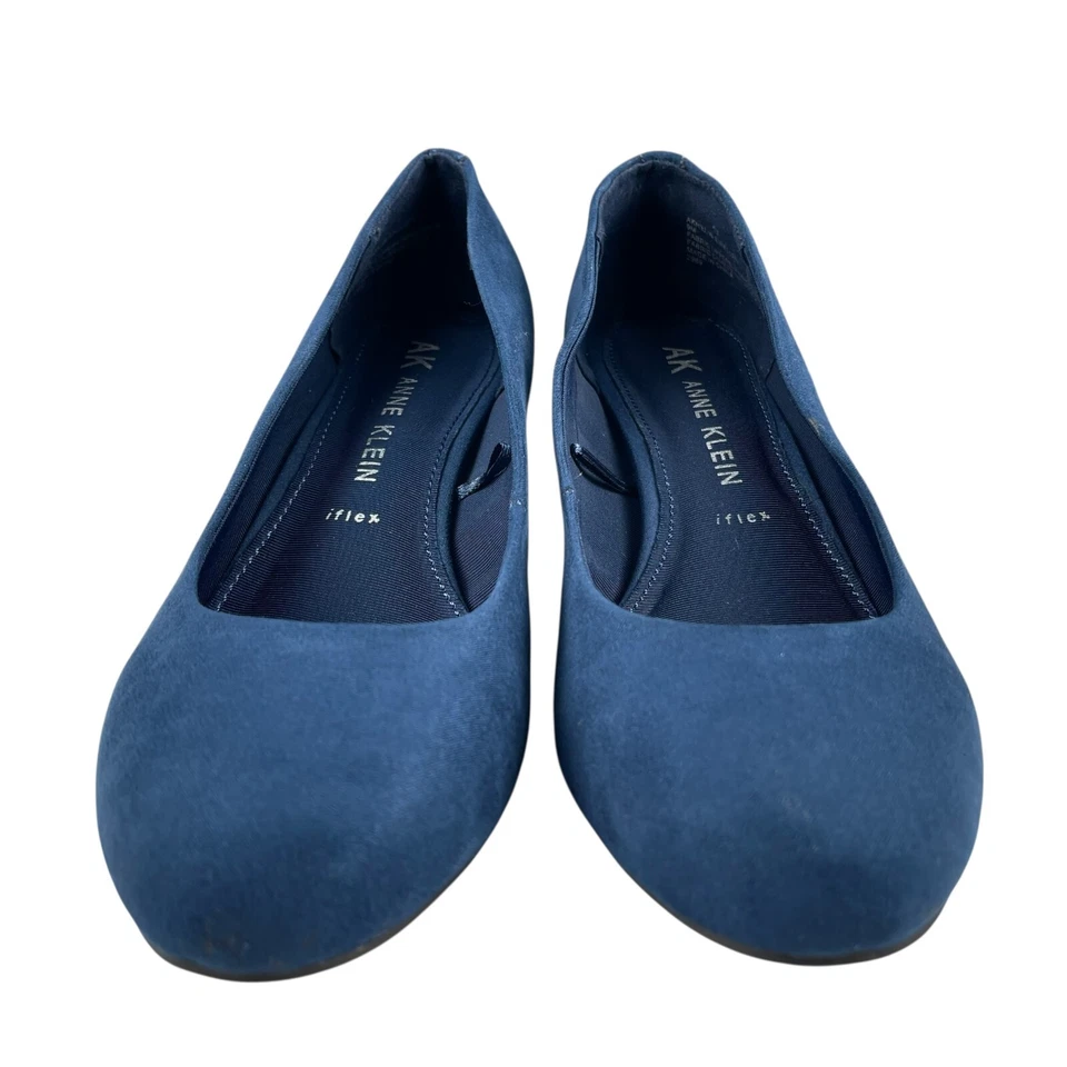 Zapatos de salón Anne Klein Hillin-S flexibles para mujer talla 9M tela azul marino estrás tacón bloque Foto 3 de 4