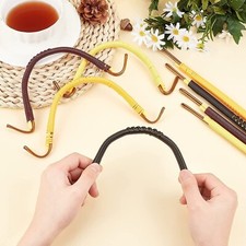 Adjustable Bendable Dobin Handle for baskets, pots, plates or purses Woven Black