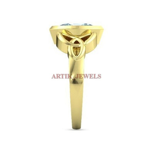 Natural London Blue Topaz Gemstone with Gold Plated 925 Sterling Silver #3881 - Picture 5 of 11