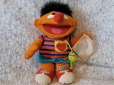 14" Fisher Price Sesame Street Check Up Ernie Electronic Talking Plush Works