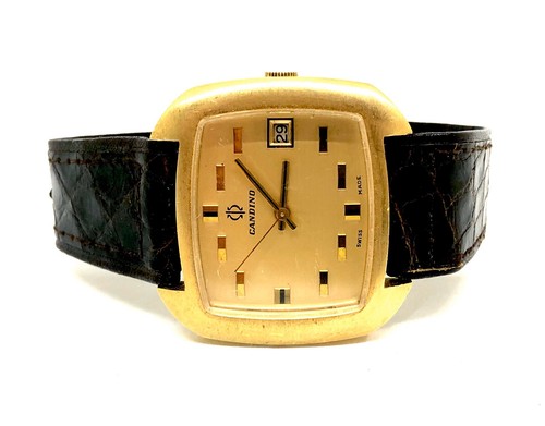 CANDINO Vintage Gold Plated Carica Manuale Orologio Incabloc Watch 1980s |  eBay