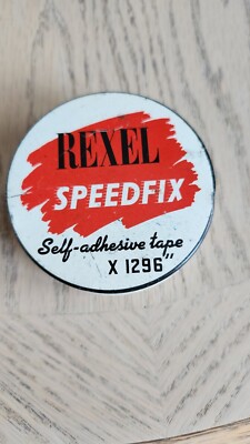 Rexel Speed Fix Self Adhesive Tape Toronto Canada Empty Tin Made in England
