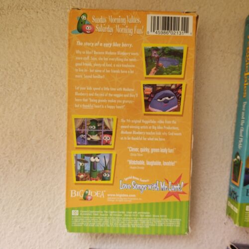 Veggie Tales 5 VHS Lot King George Larry Boy Dave Giant Pickle Madame Blueberry - Picture 3 of 15