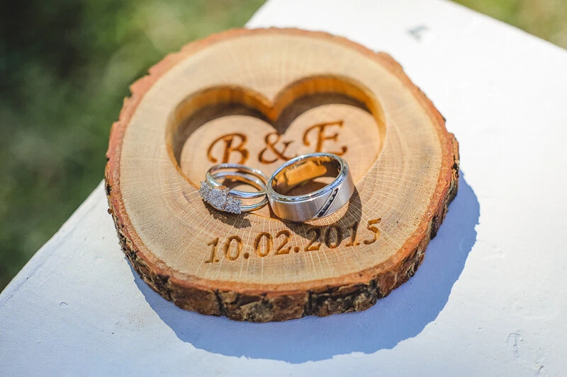 Wedding Ring Holder, Simple Elegant Ring Holder, Alternative Wedding Ring  Box, Ring Bearer, Wood Slice - Amazon.com