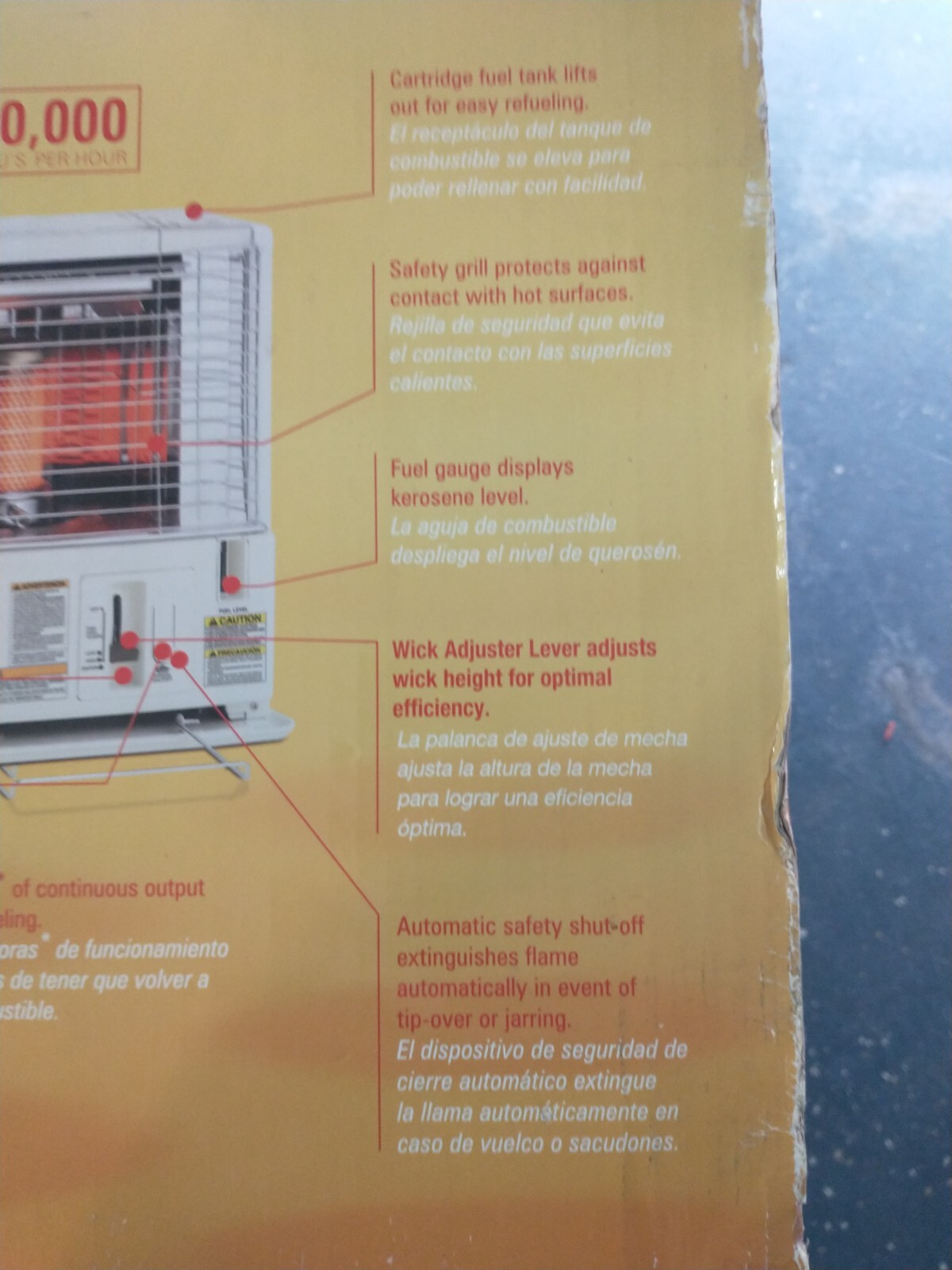 Sengoku HMN110 Portable Indoor Radiant Kerosene Heater White