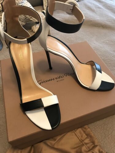 Gianvito Rossi Black And White Heels Size 38.5
