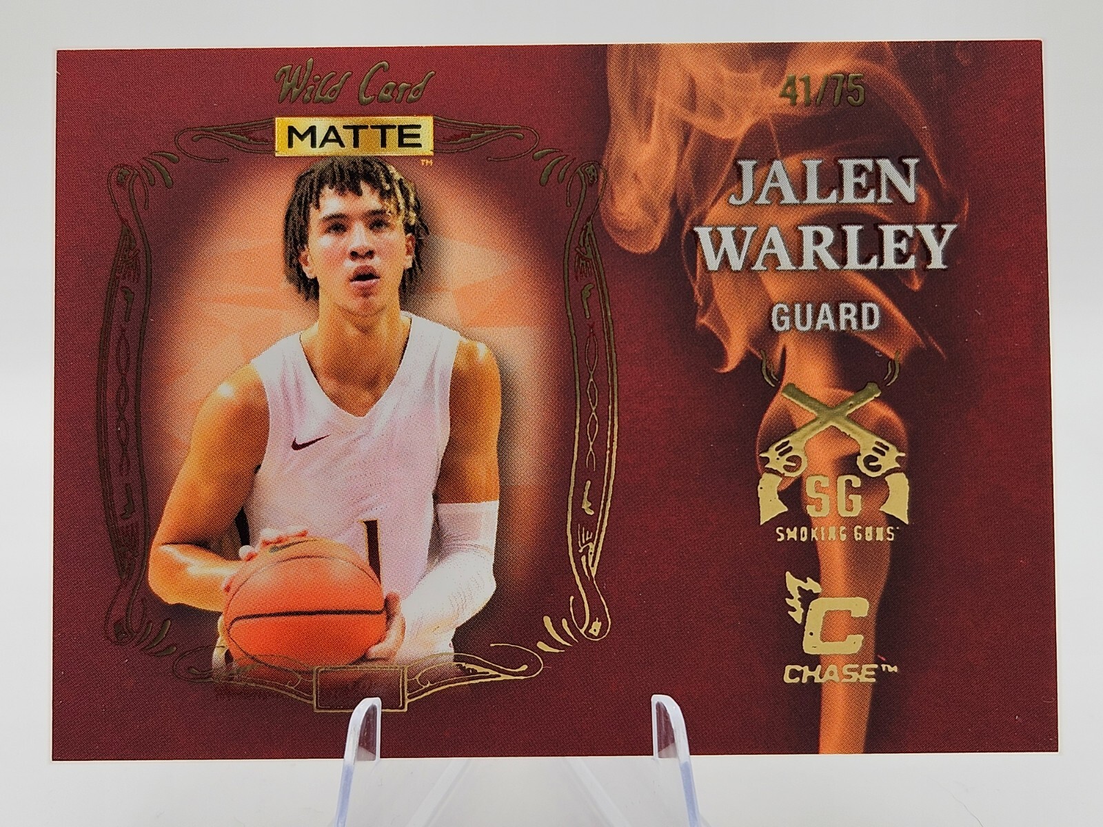 Jalen Warley #/75 Rookie Card RC 2022 Wild Card Matte Smoking Guns Florida State