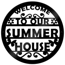 Summer House Welcome Sign For Garden Acrylic Garden Shed Door Wall Fence Sign