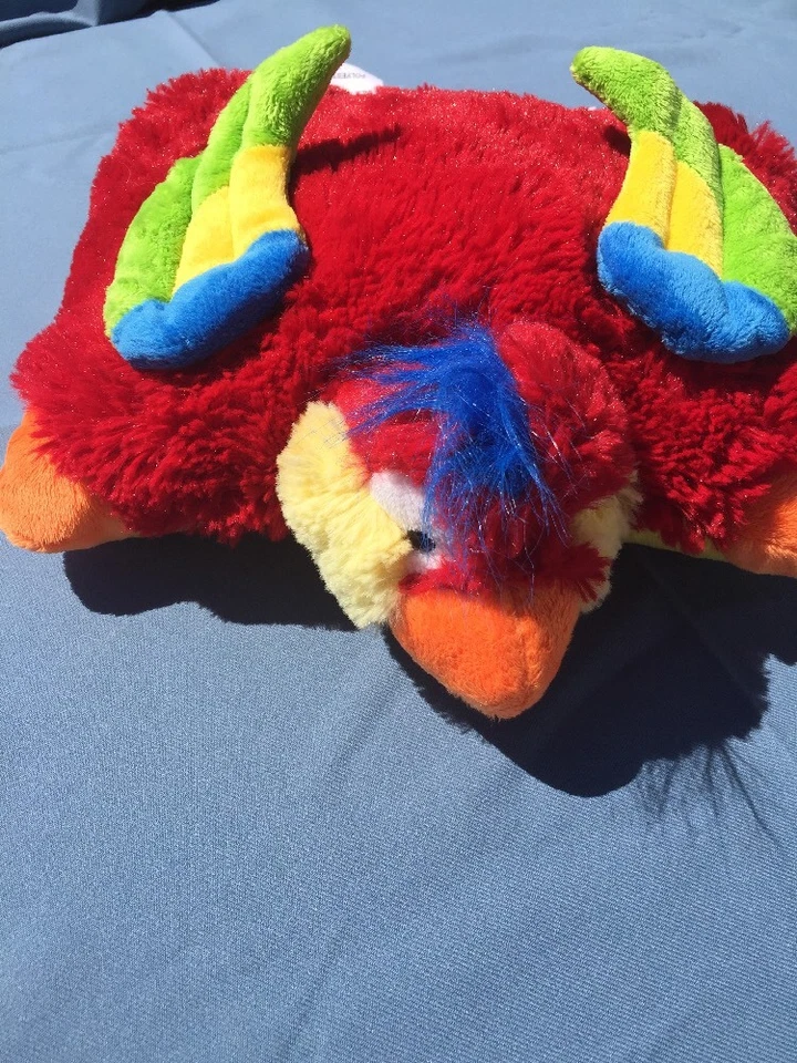 PILLOW PETS PEE WEE 11" TROPICAL PARROT Child's KID NAP TIME STUFFED ANIMAL - Image 3 of 4