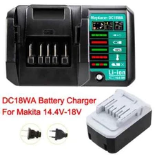 DC18WA Battery Charger For Makita 14.4V 18V Li-ion BL1415G BL1413G BL1815G