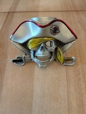 Pirate Belt Buckle Solid Fine Pewter 4486 1997
