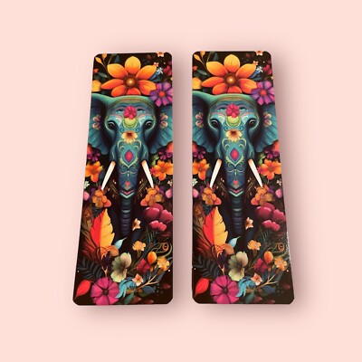 Lovely illustrated Colourful Elephant Printed bookmark, Page Saver, Book Lover
