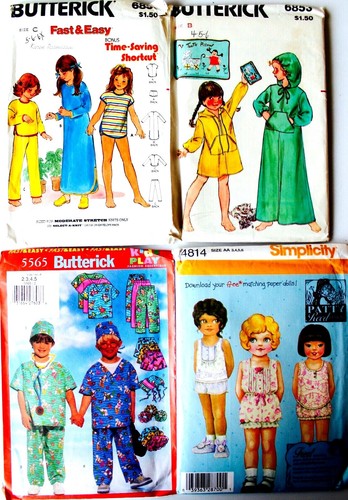 U PICK! GIRLS BOYS & JR PAJAMAS & ROBES SEW PATTERN ~ Size 2-18 ~ UC - Picture 3 of 16